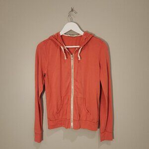 Abbot + Main Ultra Soft Bonfire Full Zip Up Sweatshirt Jacket in Rosebu - Size M